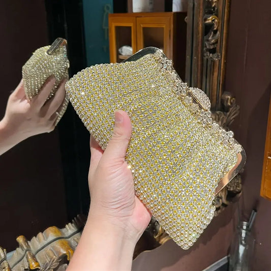 Gold Rhinestone Clutch