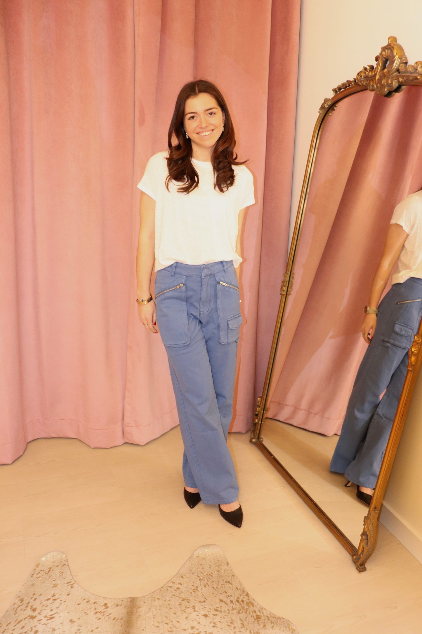 Ena Pelly Monica Denim Cargo Pant