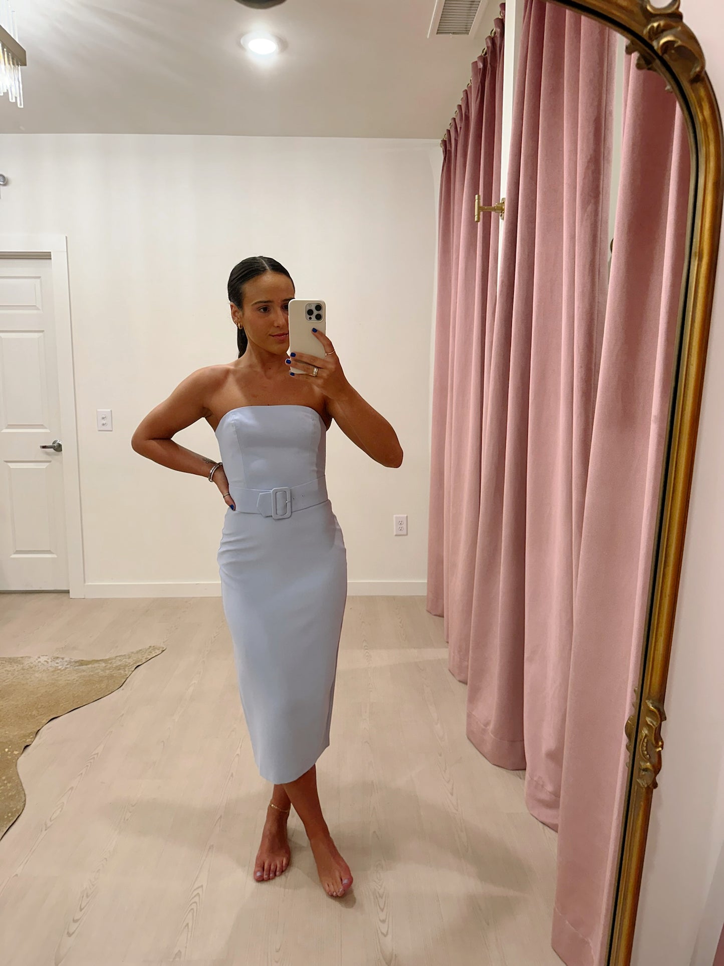 AMANDA UPRICHARD Fae Midi Dress - Arctic