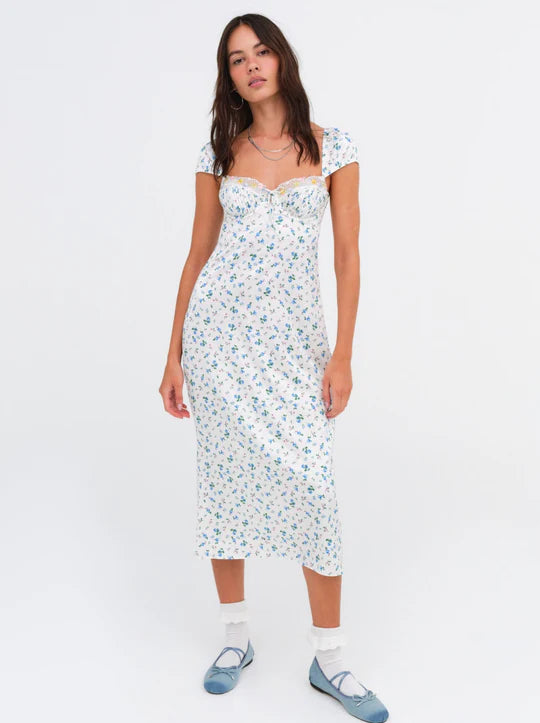 For Love & Lemons Paloma Midi Slip Dress