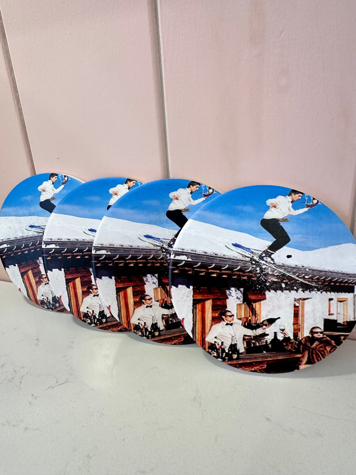 Ski Bar Coasters - Set of 4
