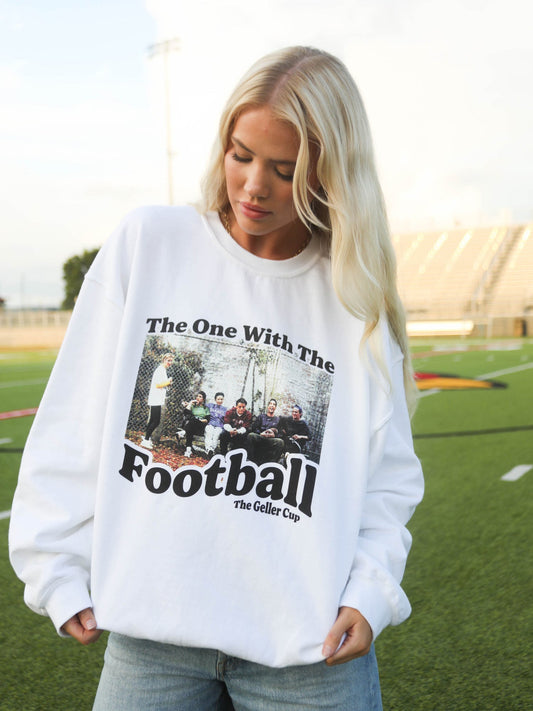 THE ONE WITH THE FOOTBALL SWEATSHIRT