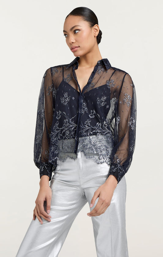 Cinq a Sept Short Lace Kandice Top