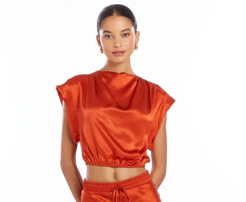 AMANDA UPRICHARD FENNER SILK TOP