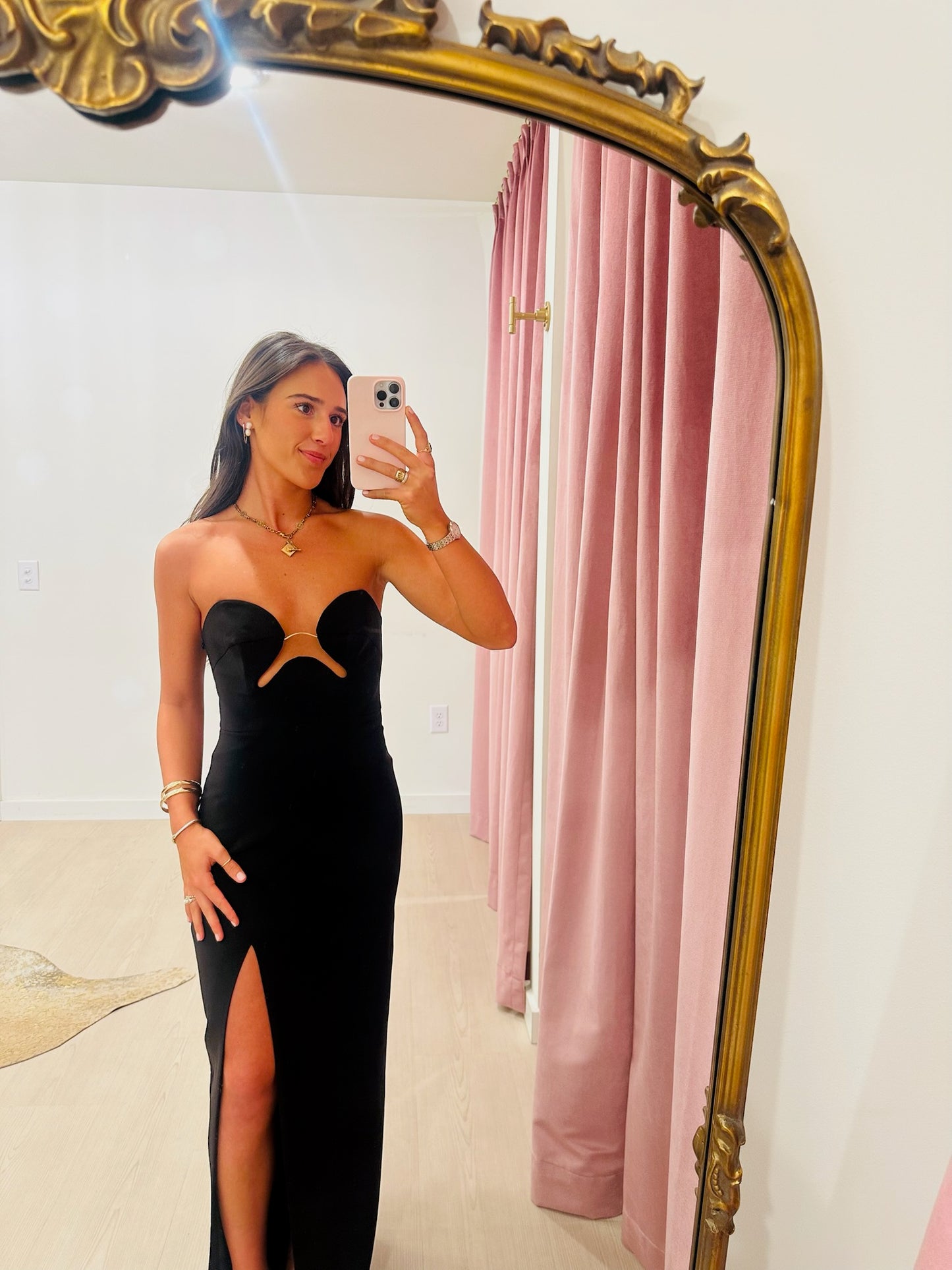 Liv Foster Madison Crepe Long Dress