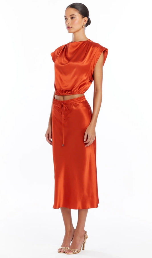 AMANDA UPRICHARD FENNER SILK TOP