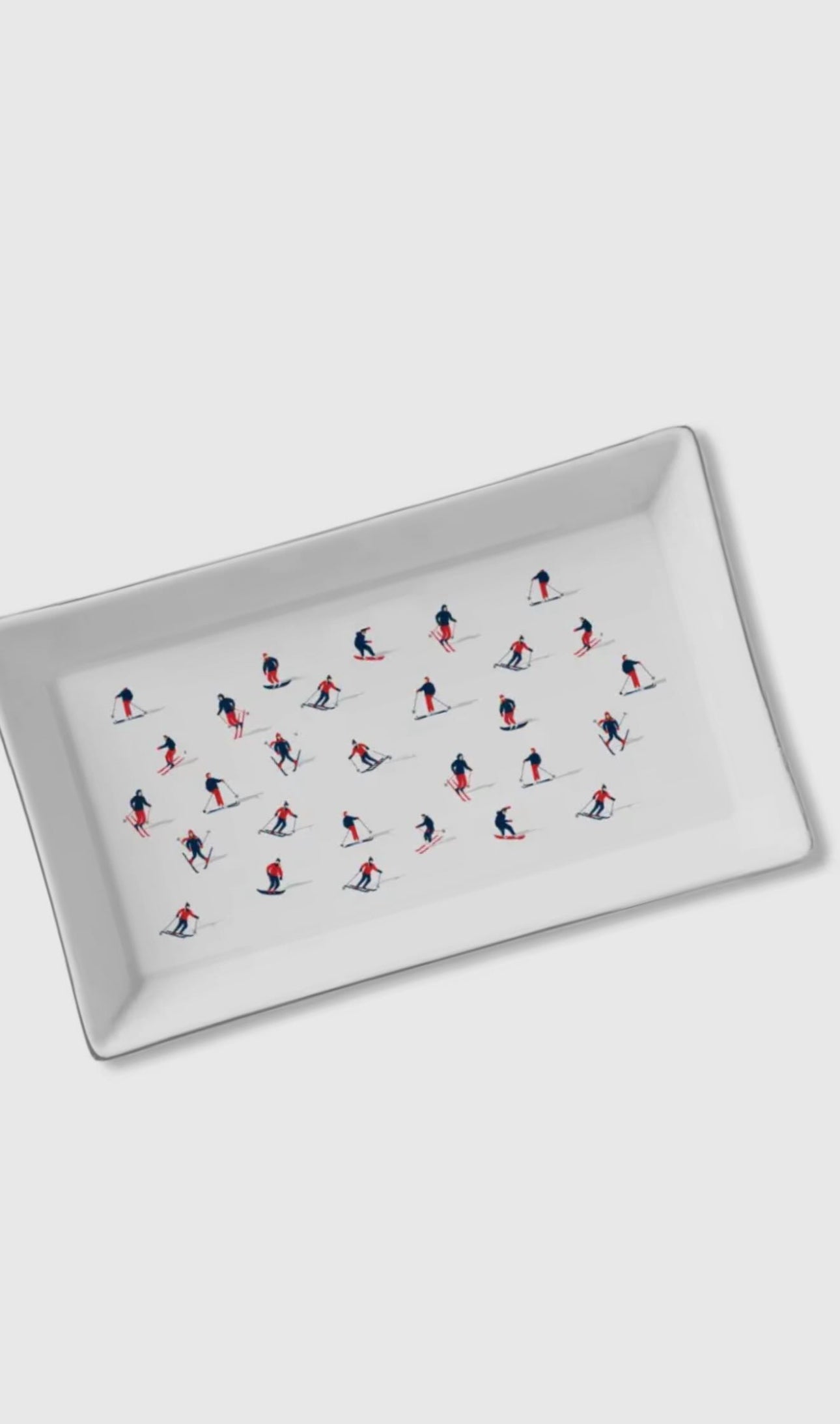 Ceramic Tray - Skiers