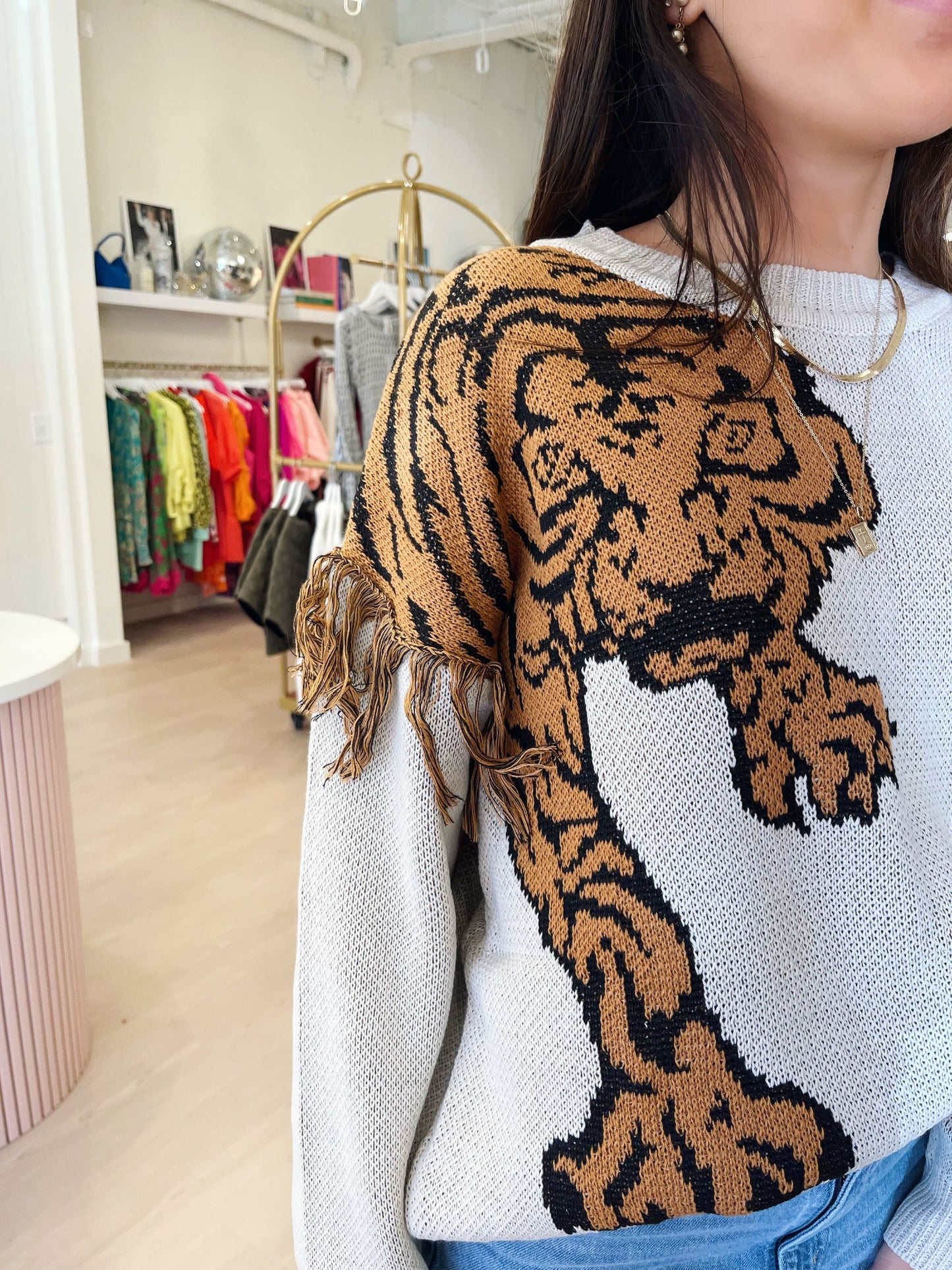 THE TIGER SWEATER - WHITE