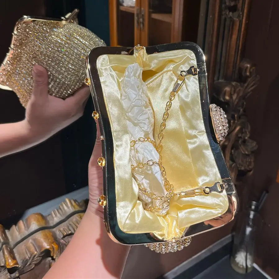 Gold Rhinestone Clutch