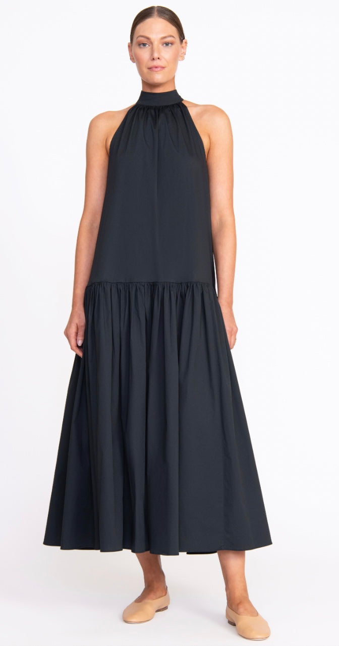 Staud Black Marlowe Midi Dress Staud Black Marlowe Midi Dress