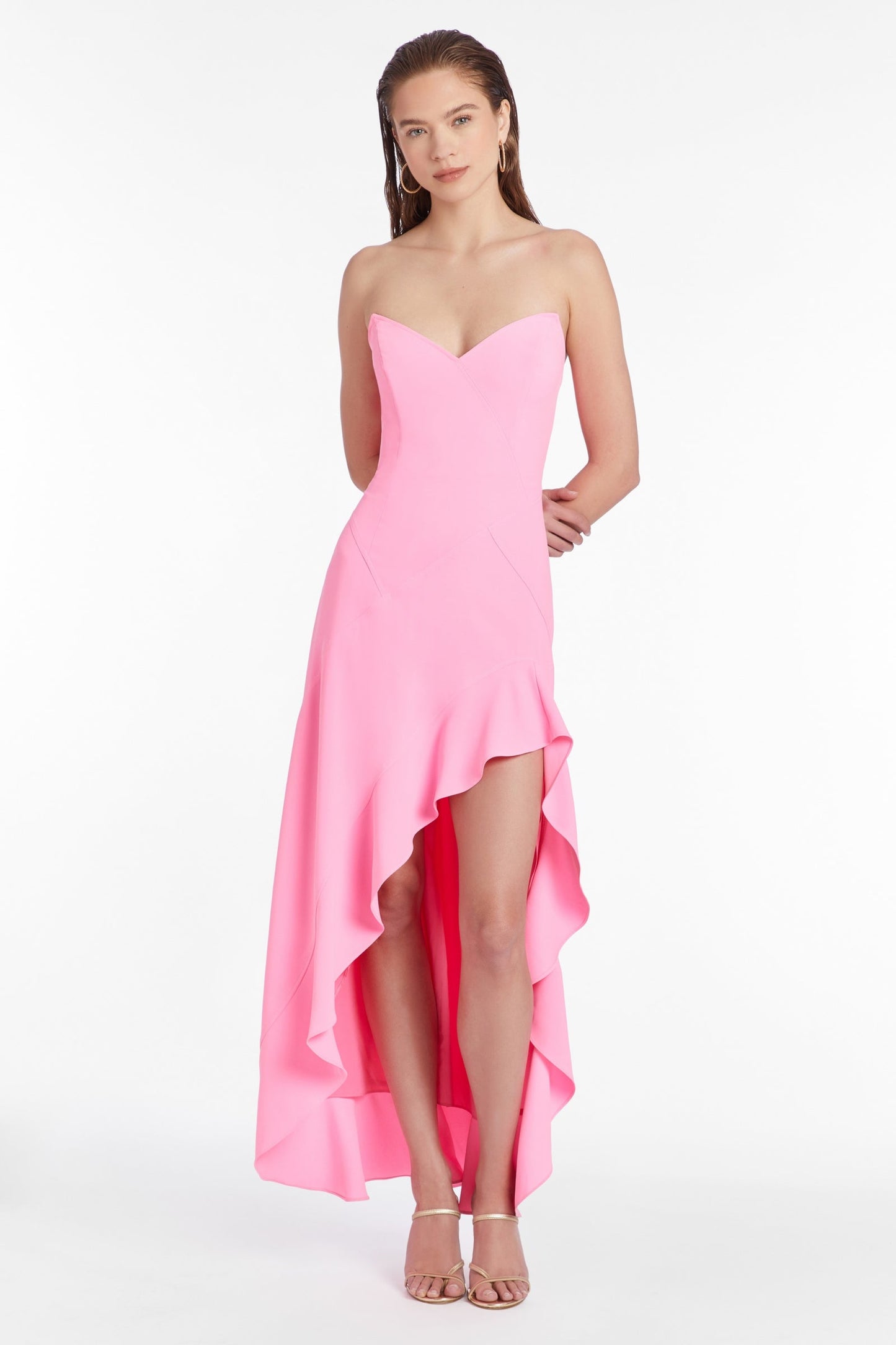 Amanda Uprichard Symone Dress - Shocking Pink