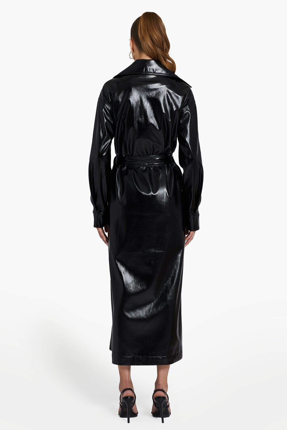 Amanda Uprichard LANSING COAT IN PATENT LEATHER