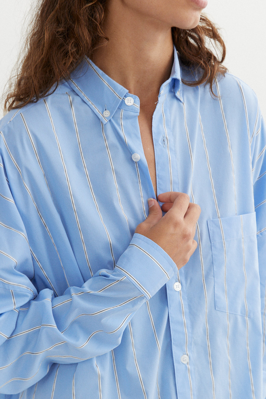 BLANCA Cassian Shirt Dress in Blue