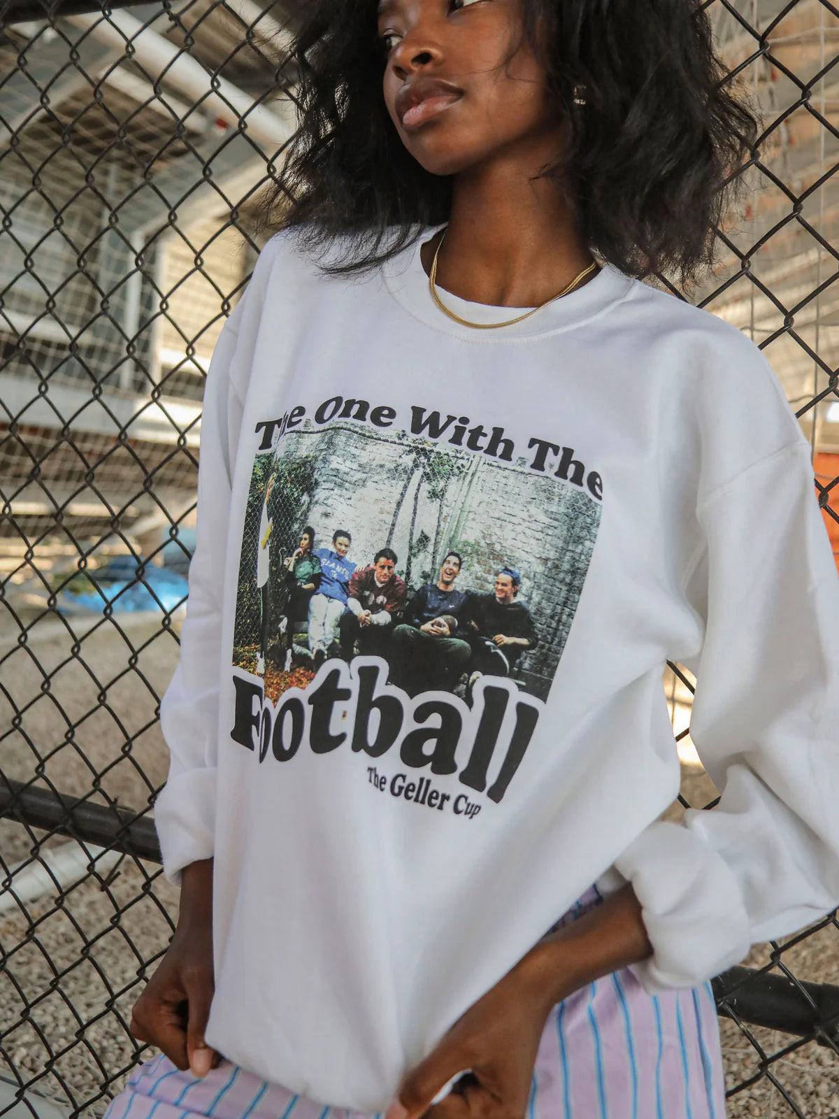 THE ONE WITH THE FOOTBALL SWEATSHIRT