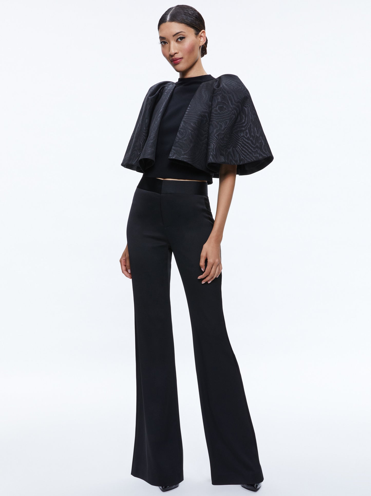 ALice & Olivia Sergio Cape Sleeve Top