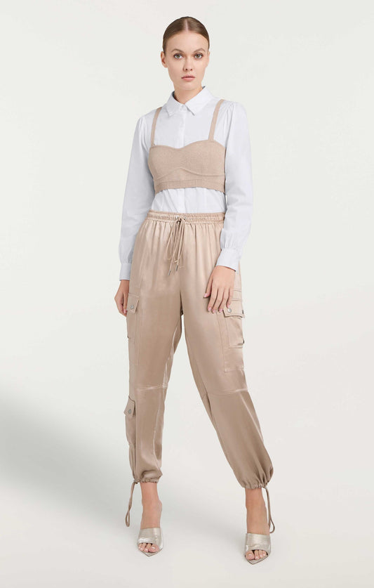 Cinq a Sept Satin Nitsan Parachute Pant