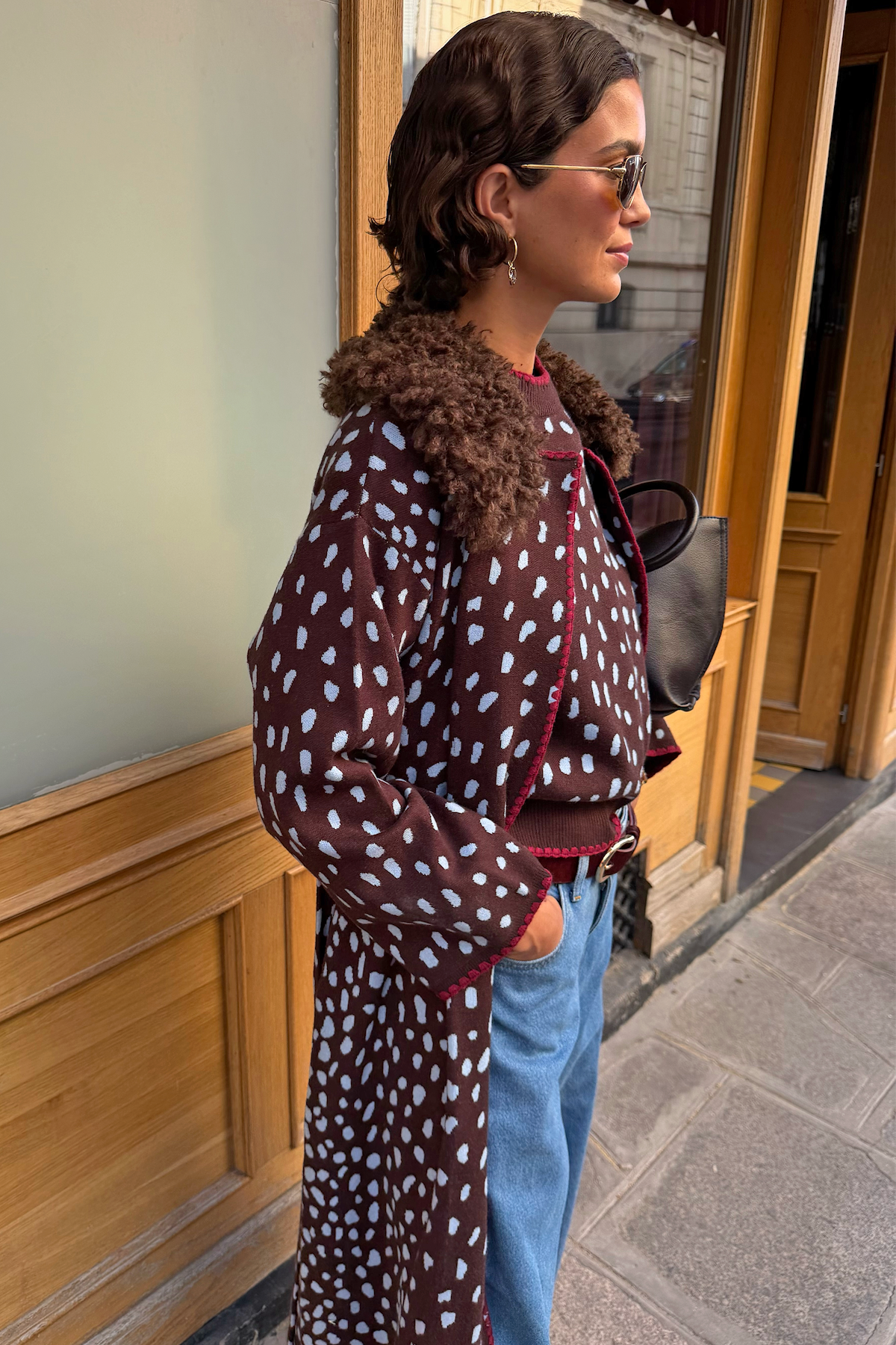 Never Fully Dressed Chocolate Deer Long Cardigan