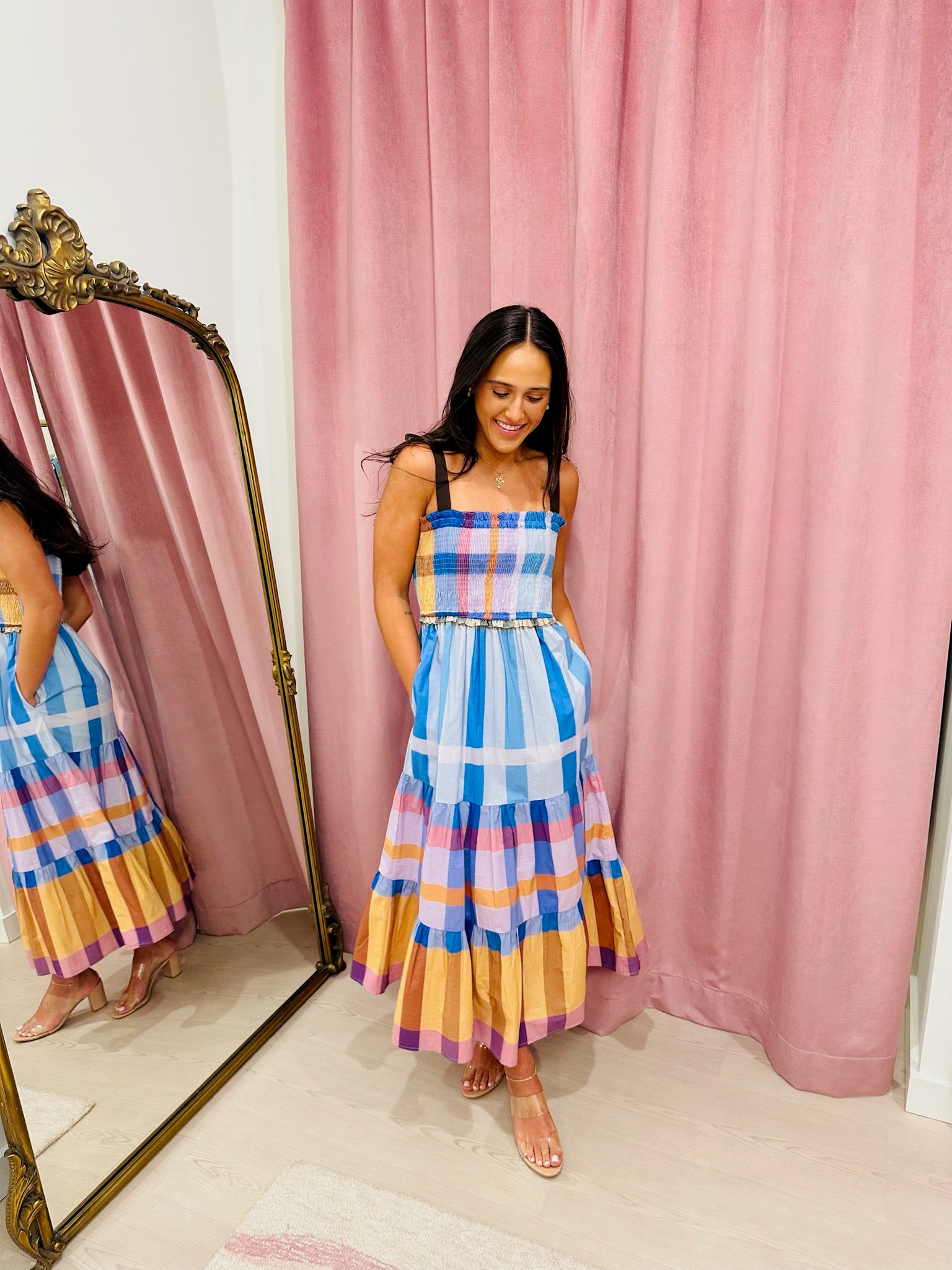milly dress Catarina Multi Stripe Poplin Maxi 4 Once of our most sought after dresses of the season Olivia By Livro Milly Dress