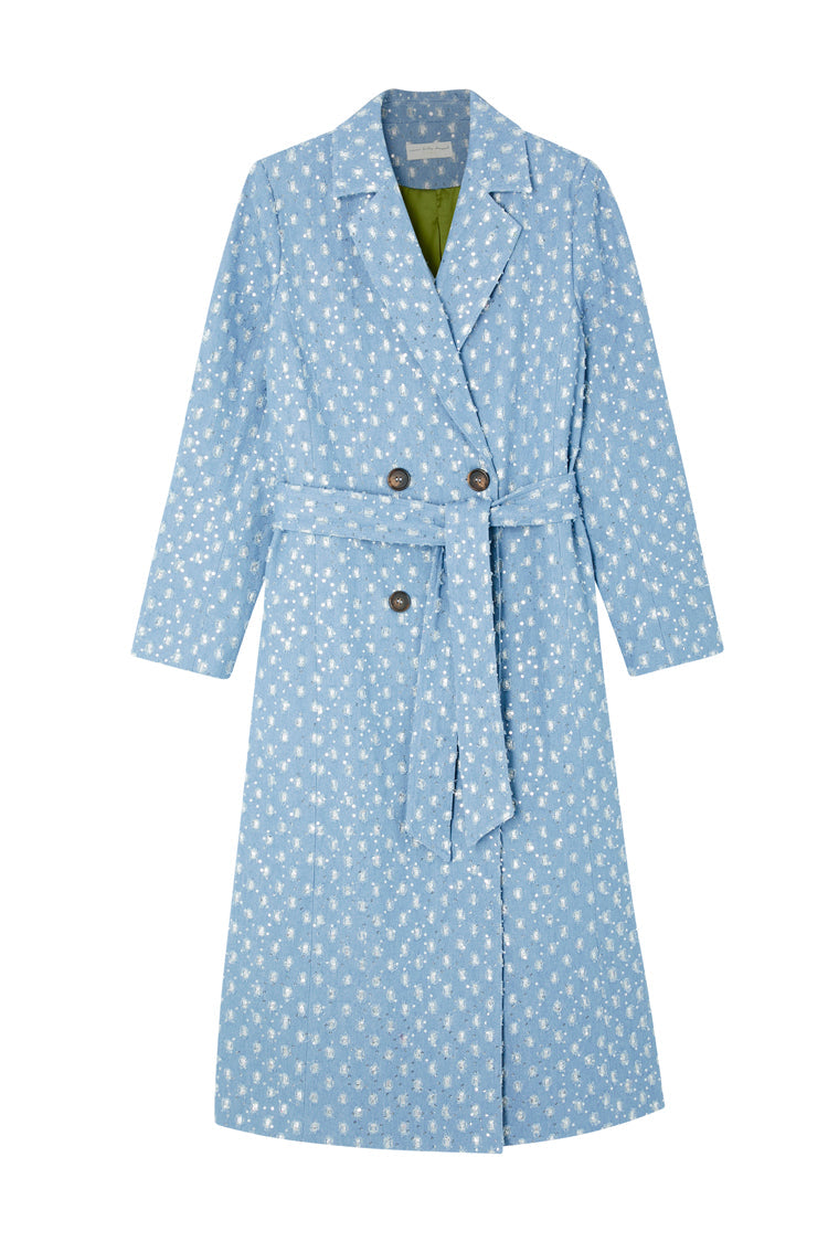 NEVER FULLY DRESSED DENIM HARPER TRENCH COAT