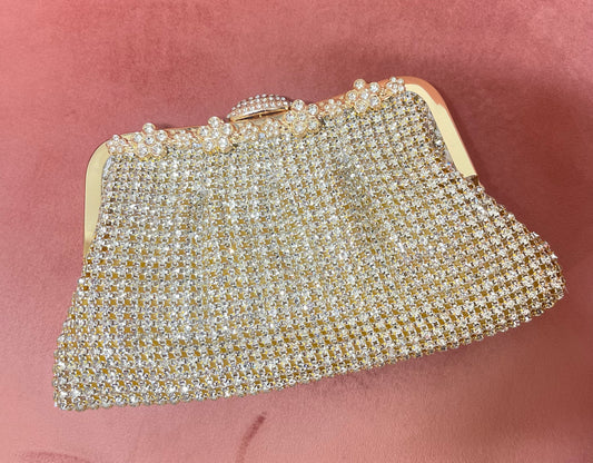 Gold Rhinestone Clutch