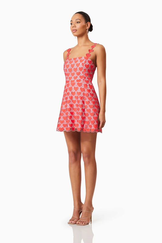 Elliatt Heartthrob Mini Dress In Red