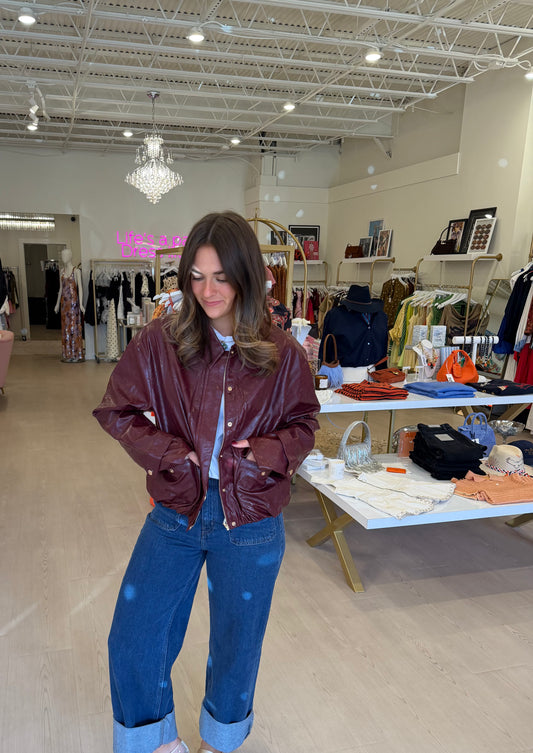 Amanda Uprichard Karla Jacket - Burgundy