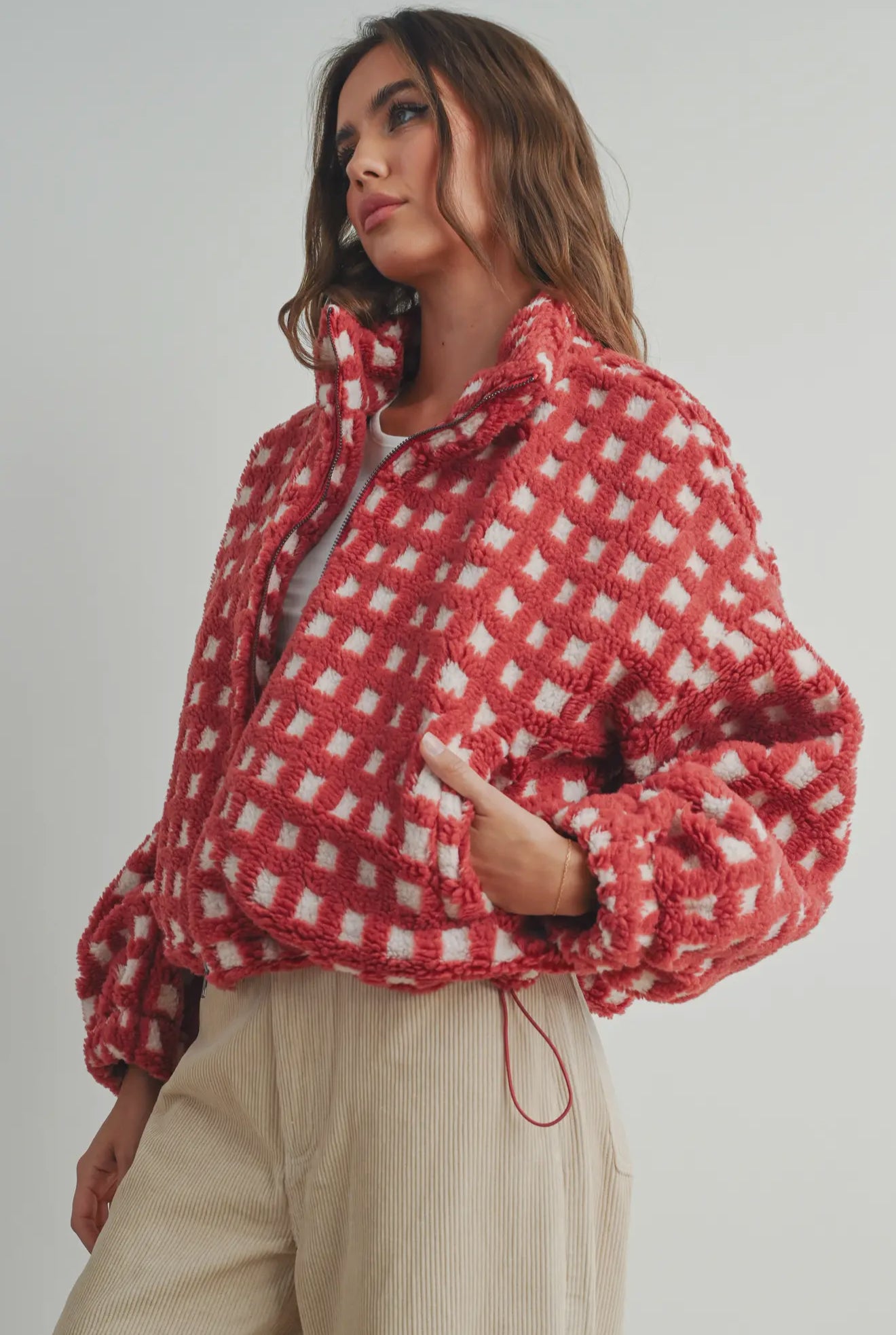 Barn Sherpa Jacket - Red