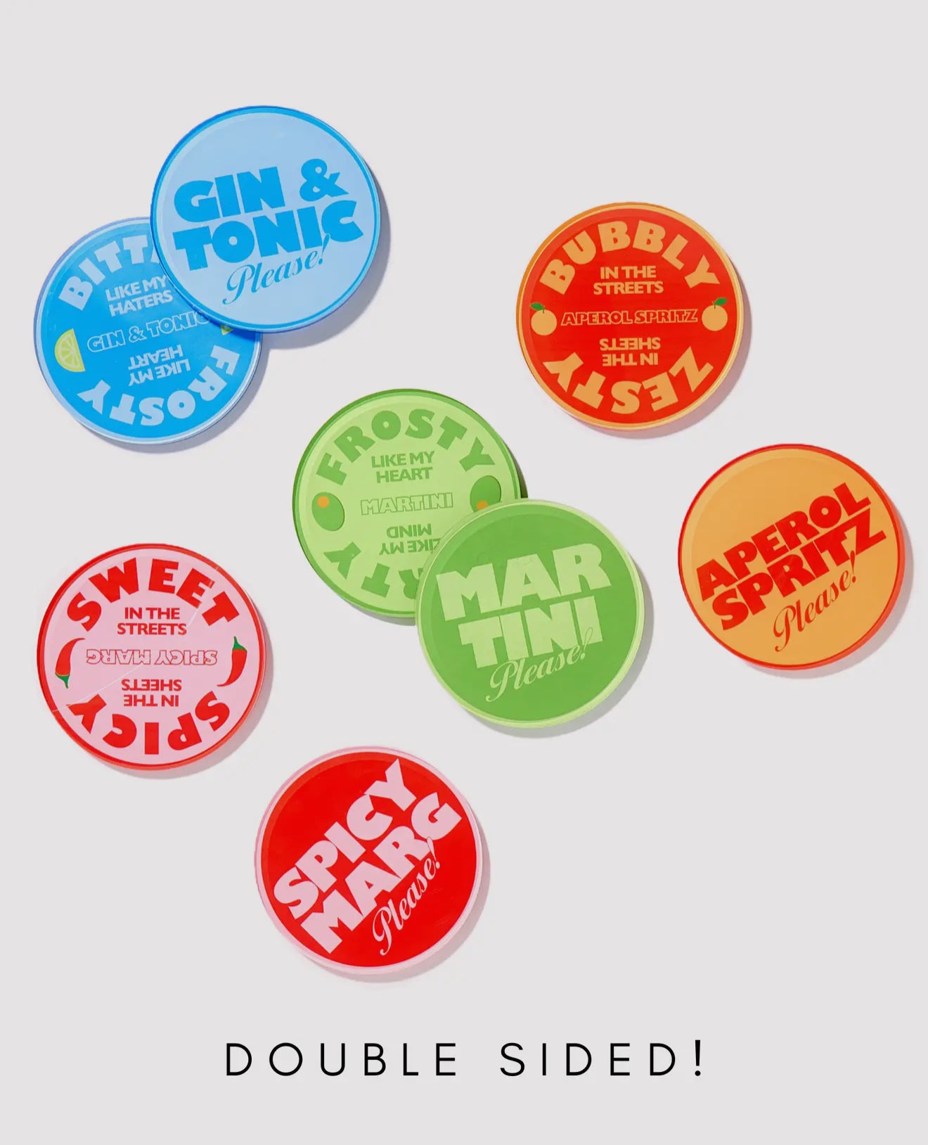 Drinks on Me Set of 4 Coasters