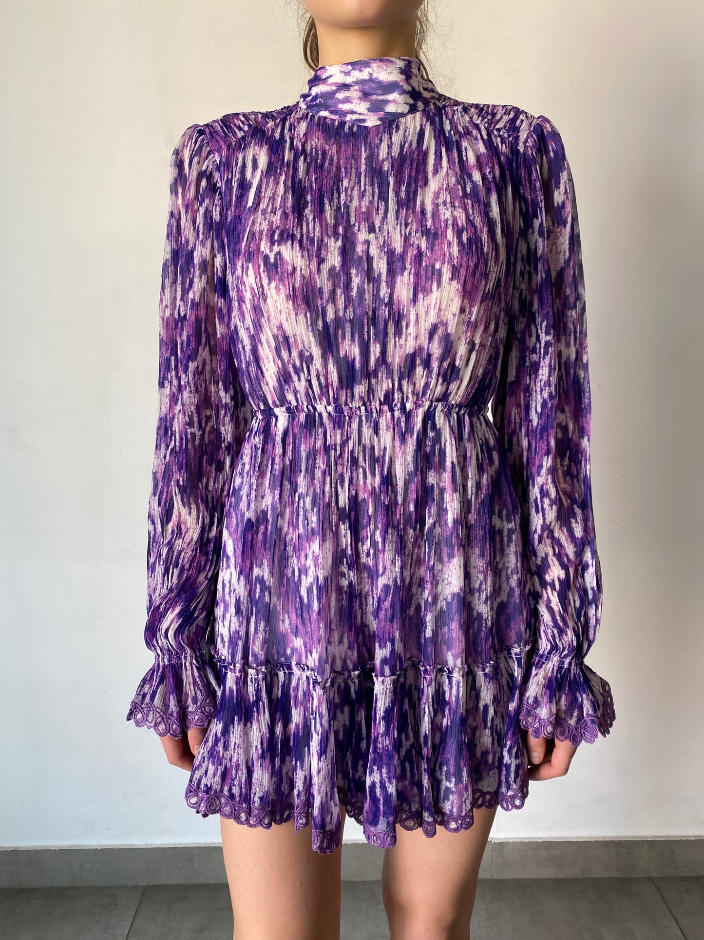 Hemant & Nandita Anum Purple Viscose Dress