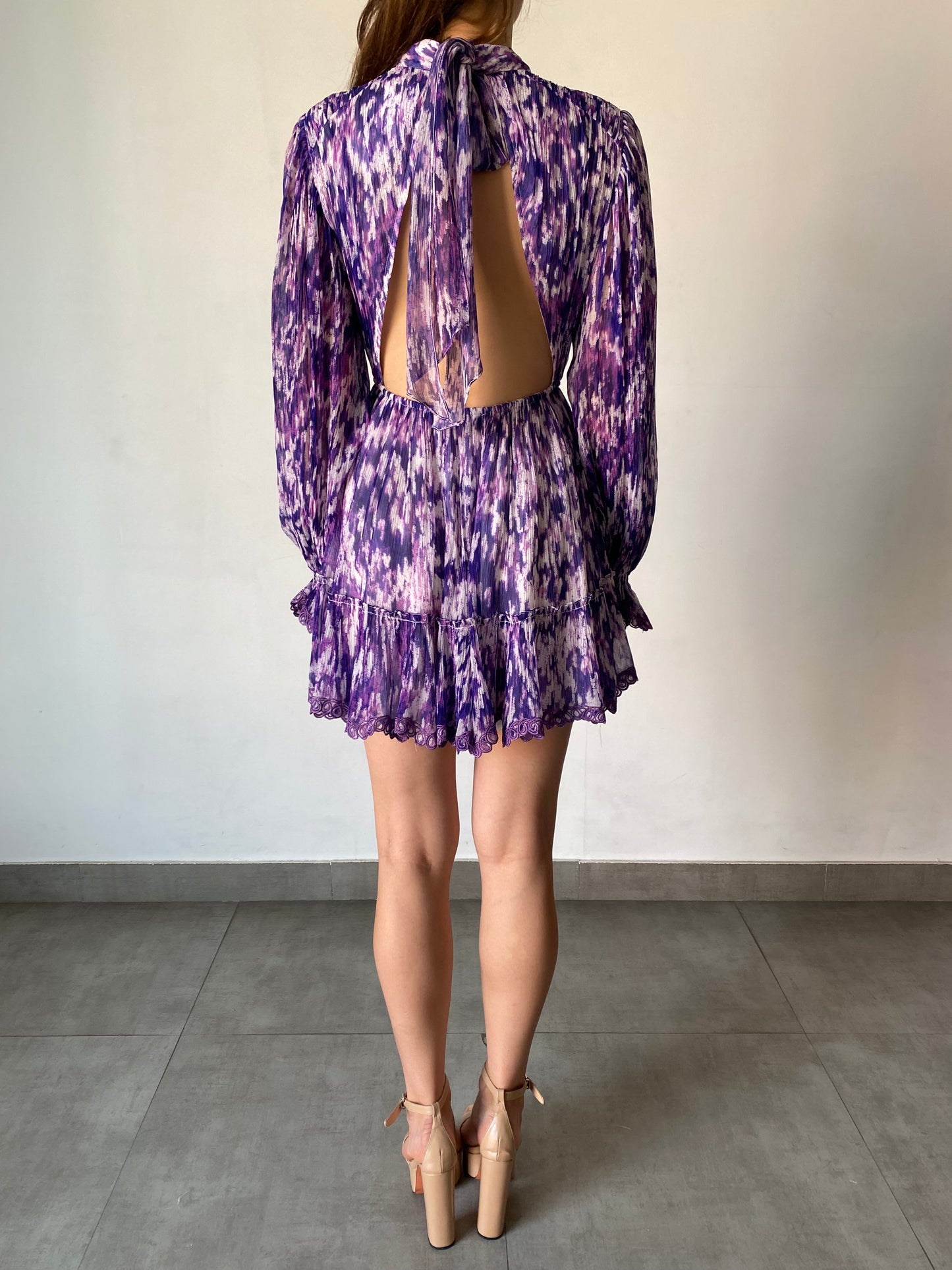 Hemant & Nandita Anum Purple Viscose Dress