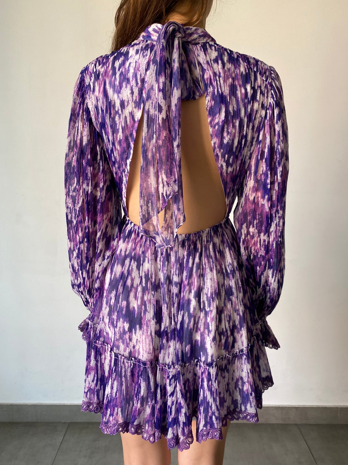 Hemant & Nandita Anum Purple Viscose Dress