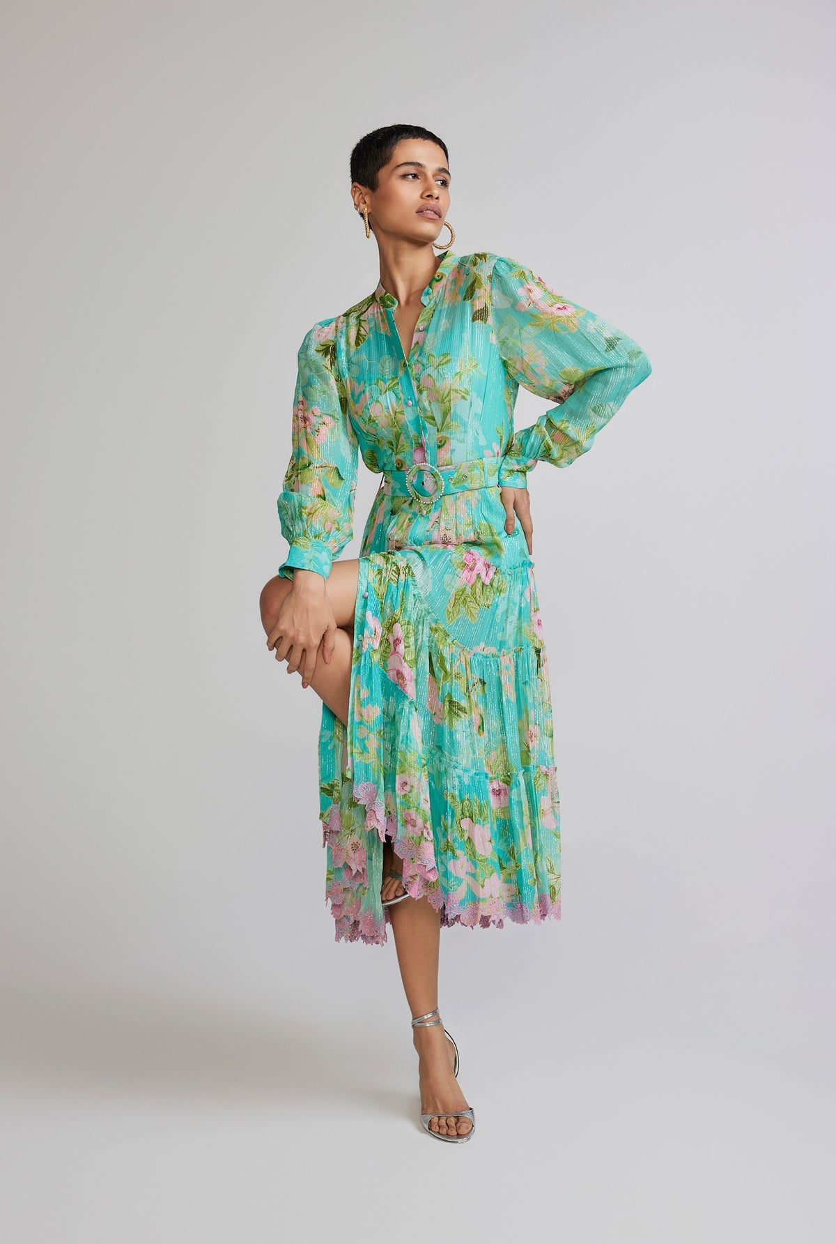 HEMANT & NANDITA AZRA LONG SHIRT DRESS