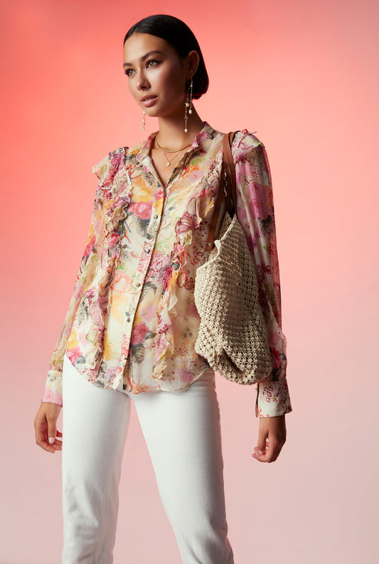 Hemant & Nandita Charu Shirt Crinkle Chiffon