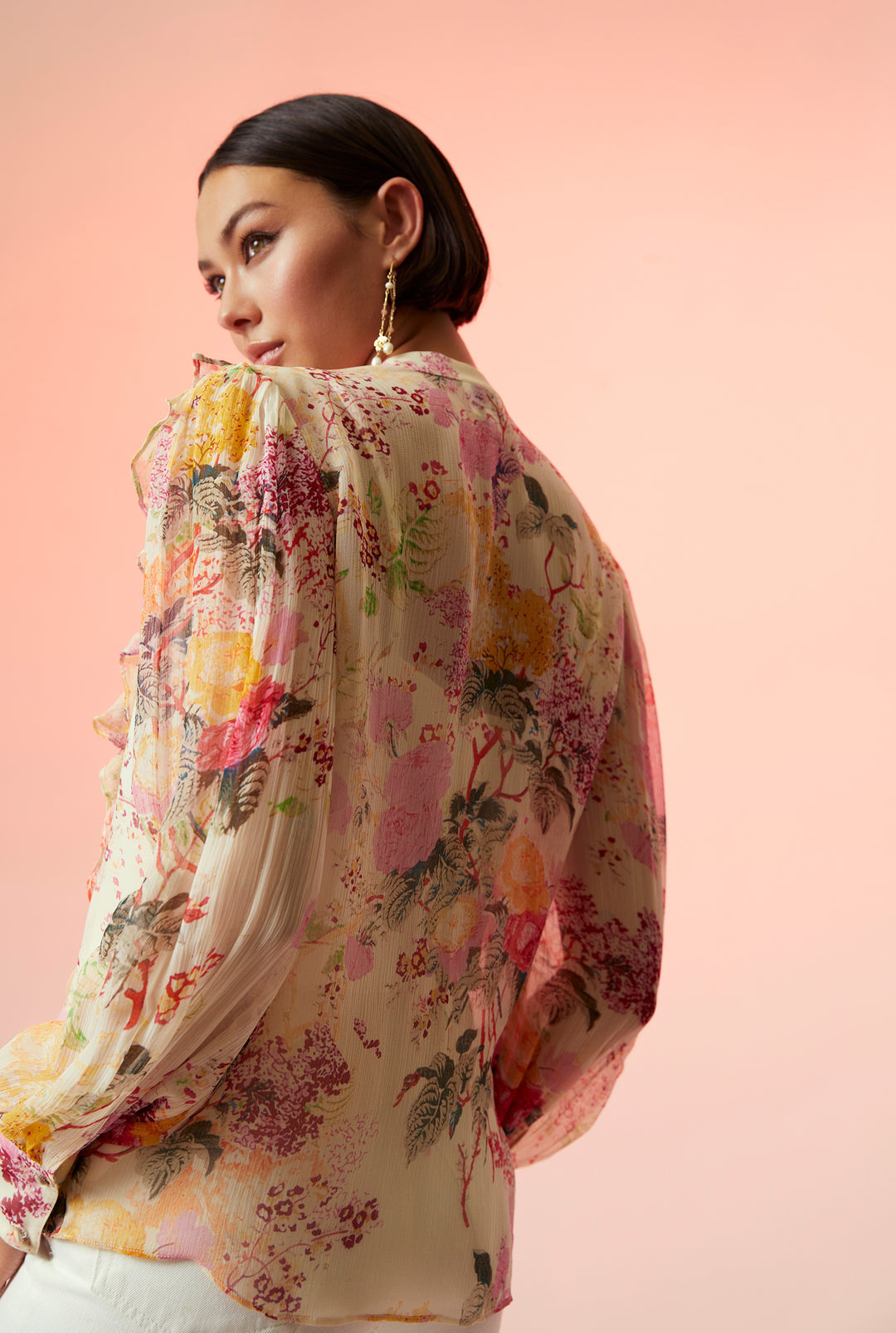 Hemant & Nandita Charu Shirt Crinkle Chiffon