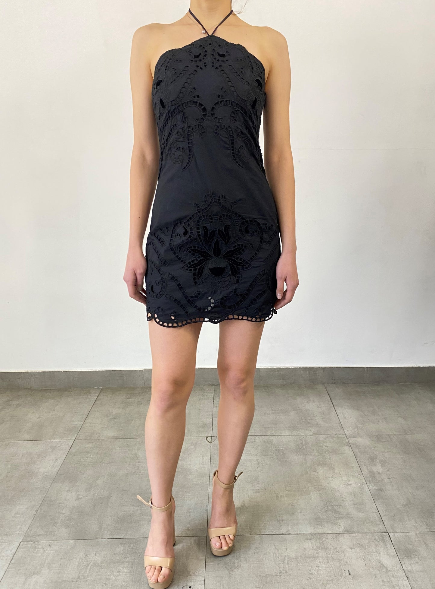 Hemant & Nandita Mohi Black Cotton Dress