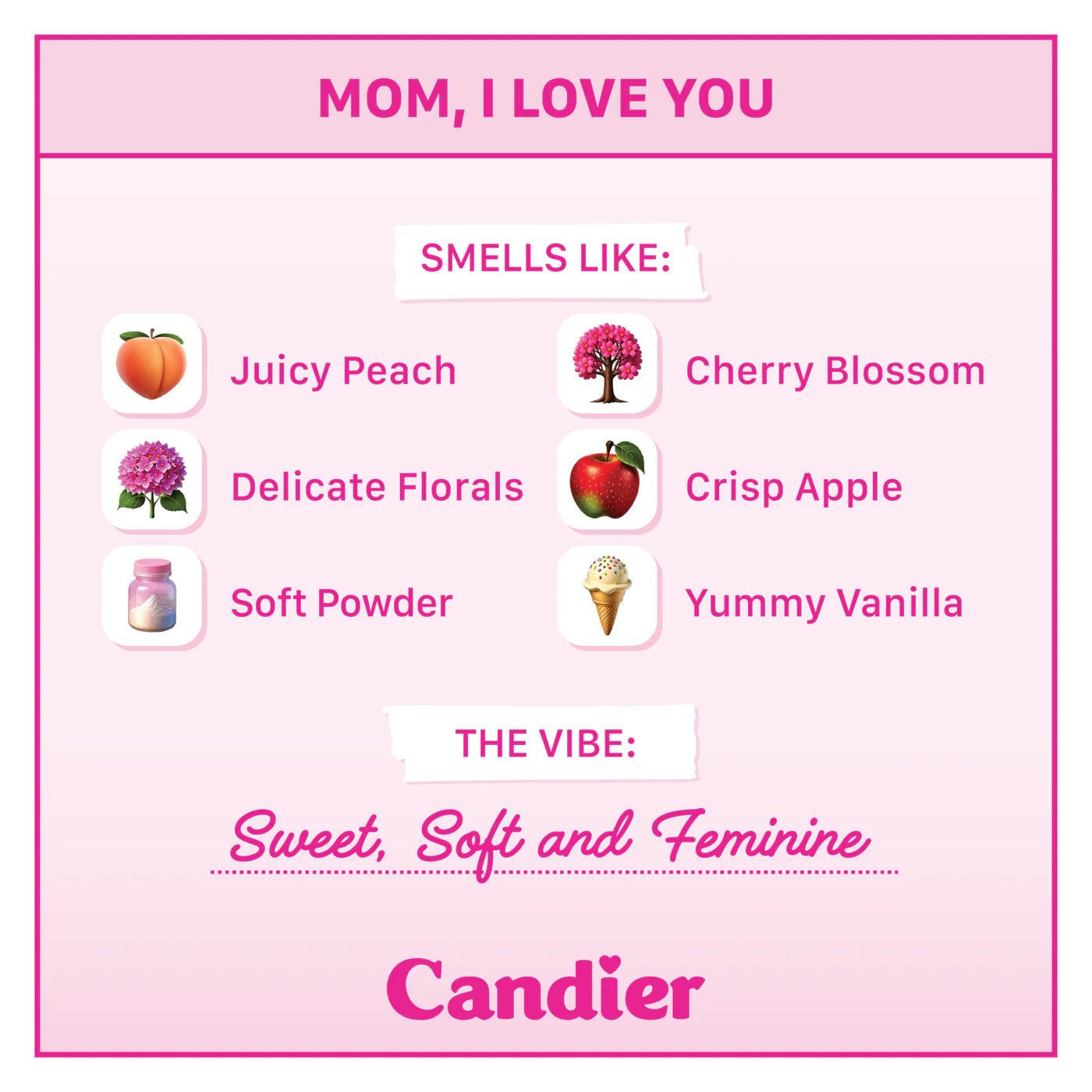 Mom, I Love You candle