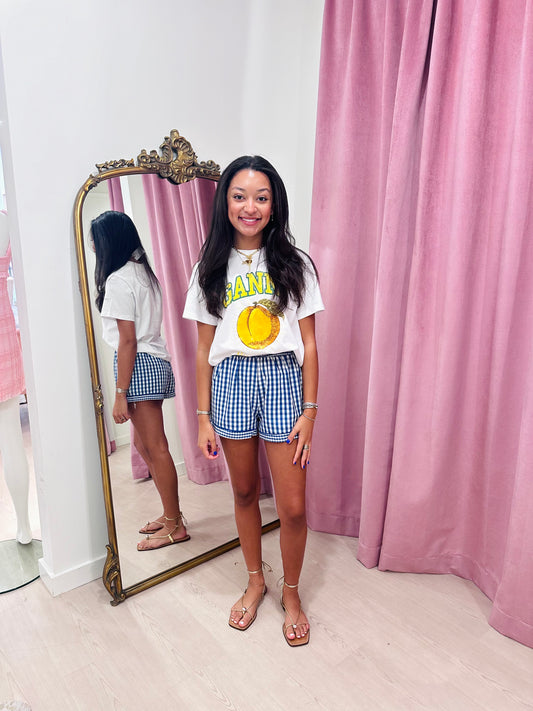Gingham Blue Shorts