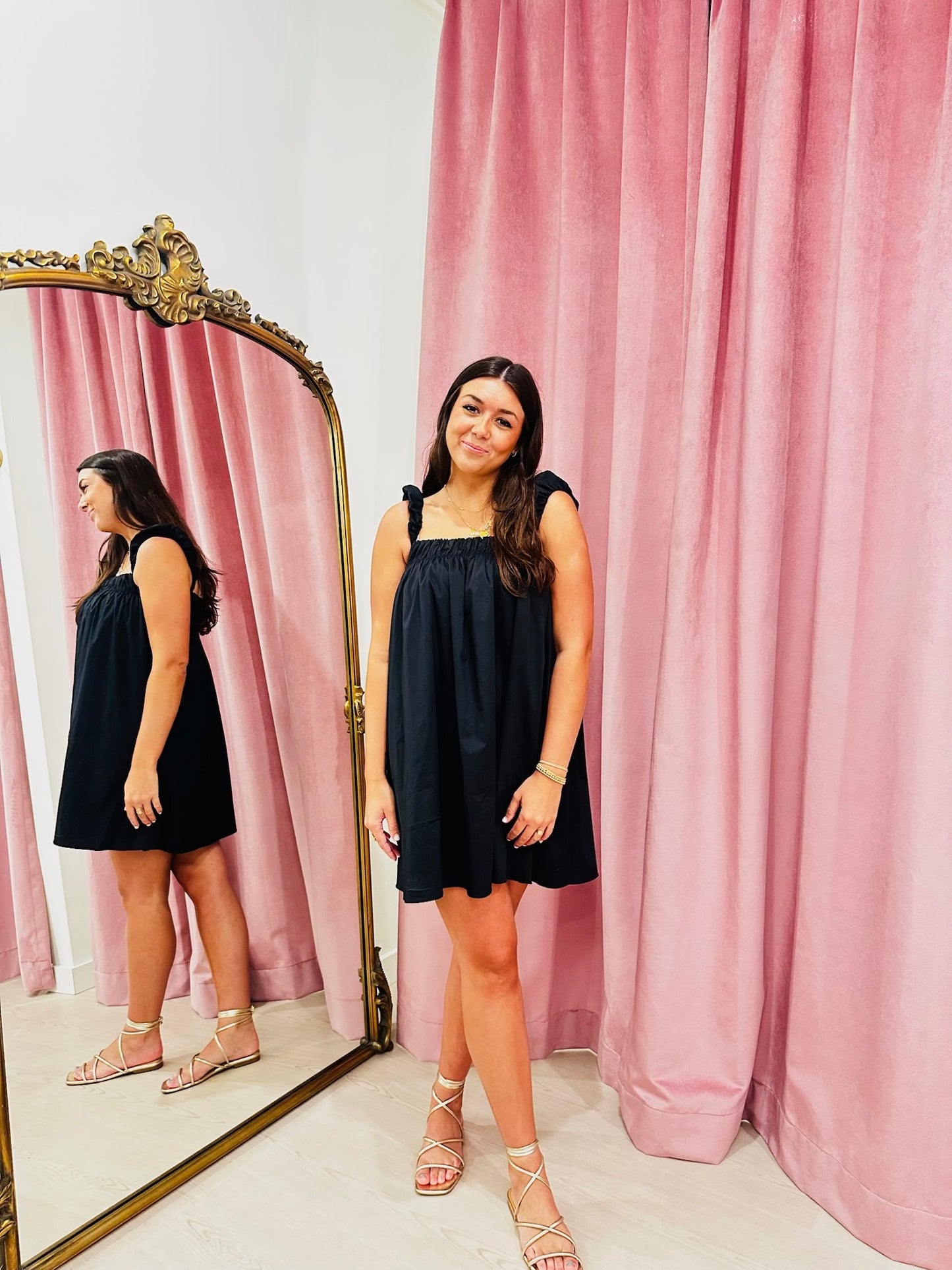 STAUD BEAU BLACK DRESS