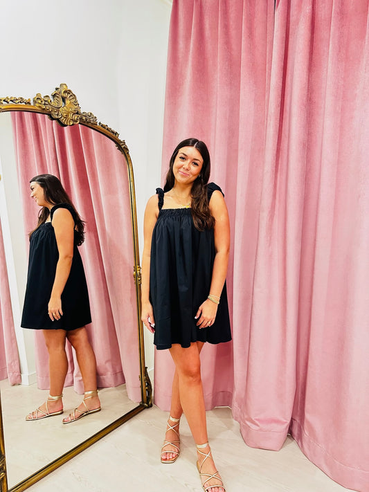STAUD BEAU BLACK DRESS