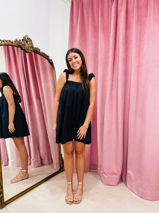 STAUD BEAU BLACK DRESS