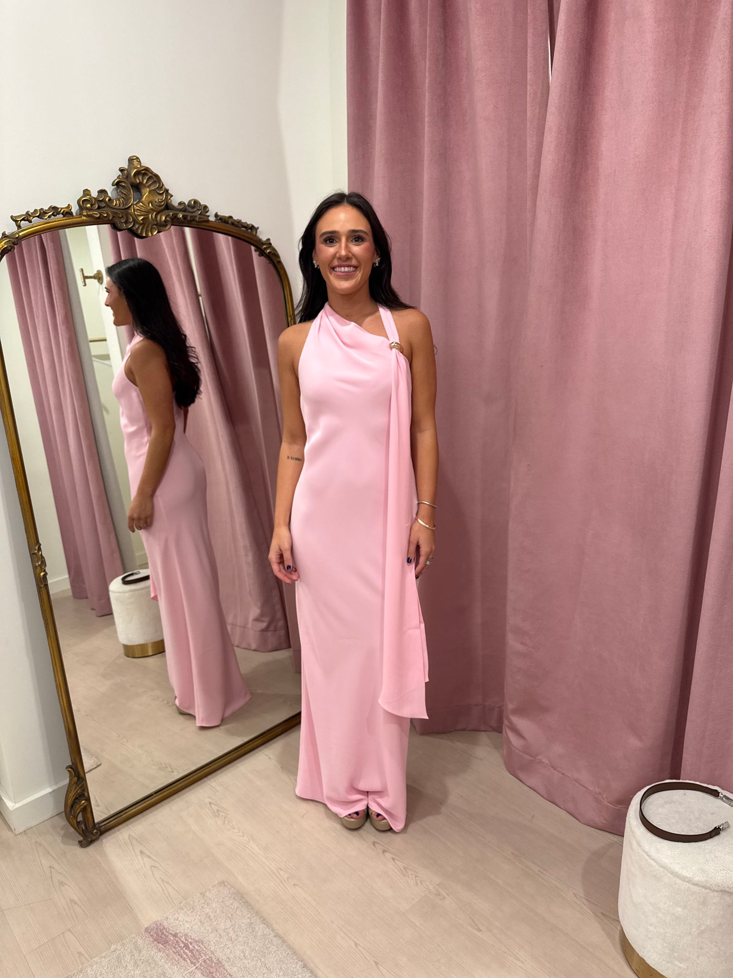 Amanda Uprichard Sonya Maxi Dress - Antique Rose