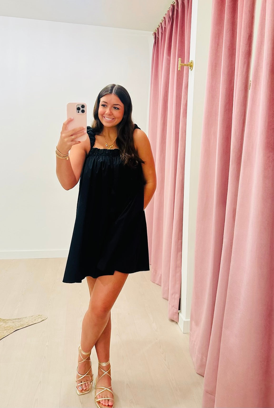 STAUD BEAU BLACK DRESS