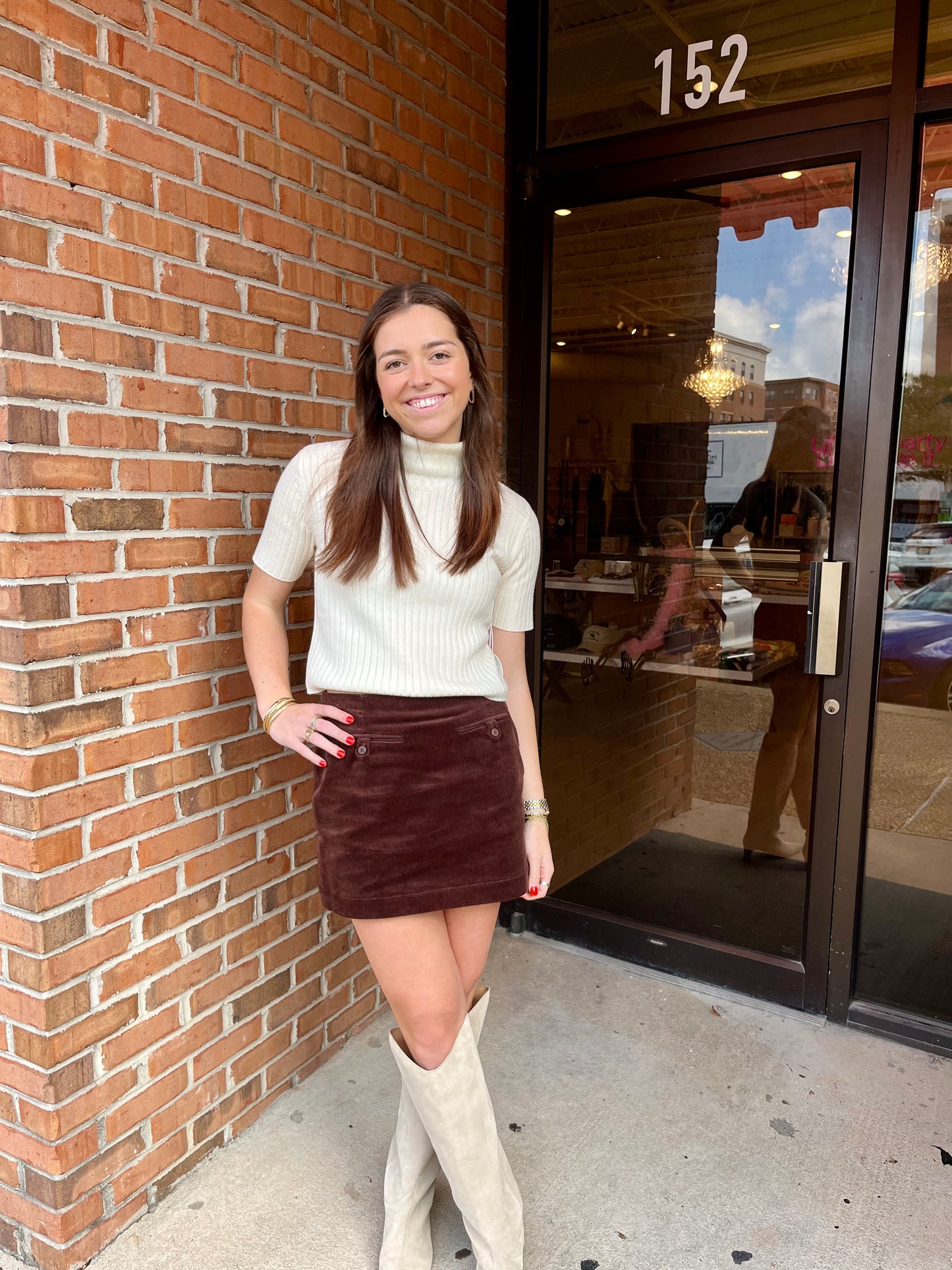 STAUD ANNETTE SKIRT - MAHOGANY