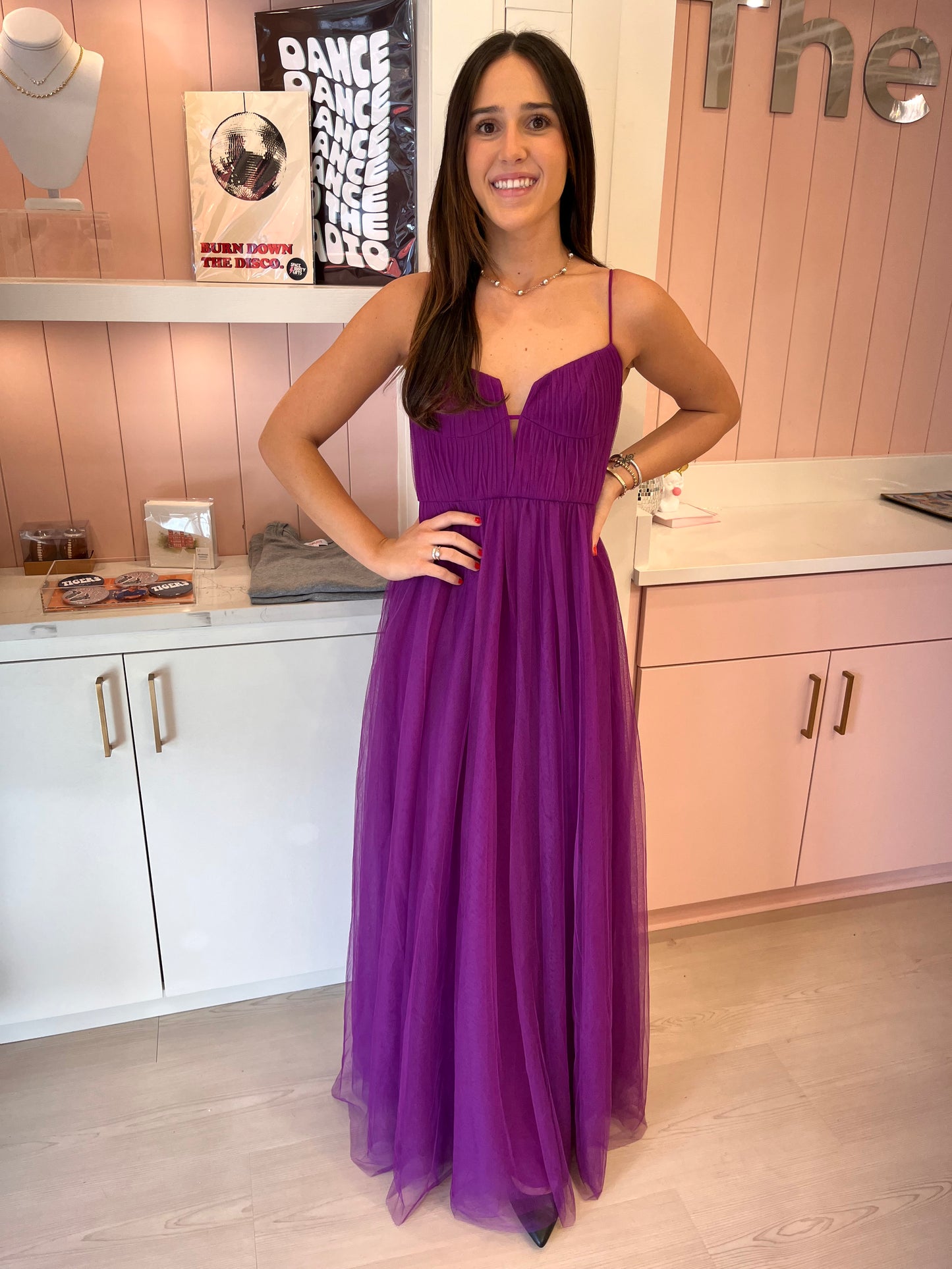 MONIQUE LHUILLIER NYLA TULLE DRESS