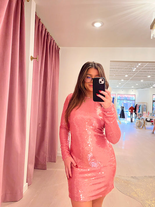 MONIQUE LHUILLIER CLAIRE SEQUINS DRESS