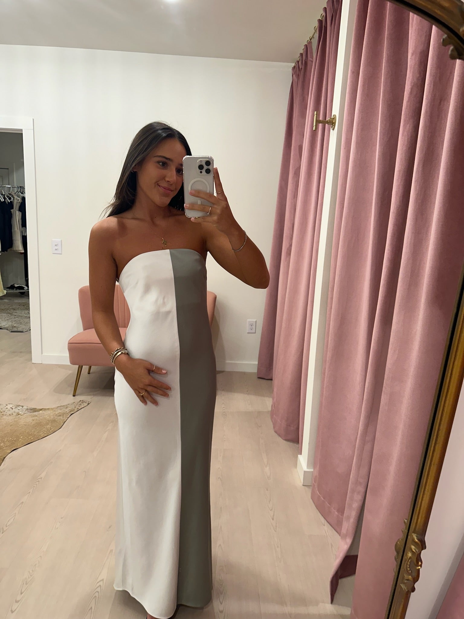 maxi dress websites Miss You More White & Blue Toile Maxi Dress Shop the Mint