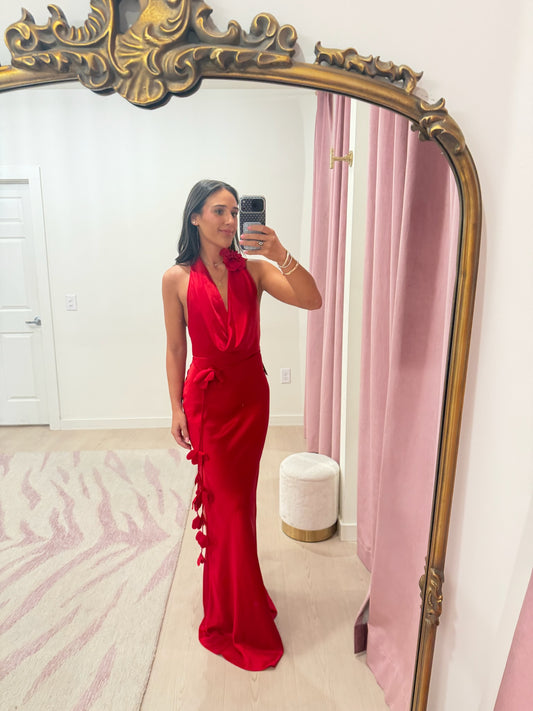 SAU LEE Delphine Satin Gown