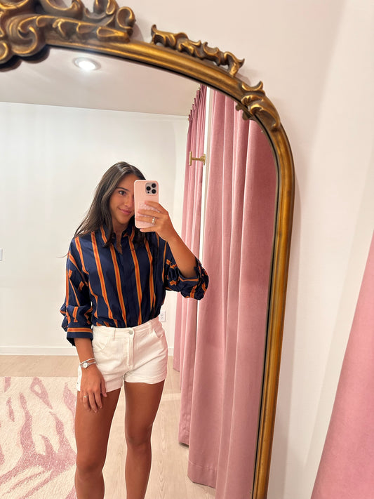 Staud Traverse Bodysuit - Railroad Stripe