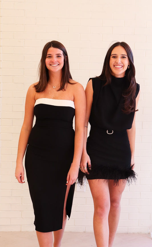 Amanda Uprichard Keller Dress - Black/Ivory