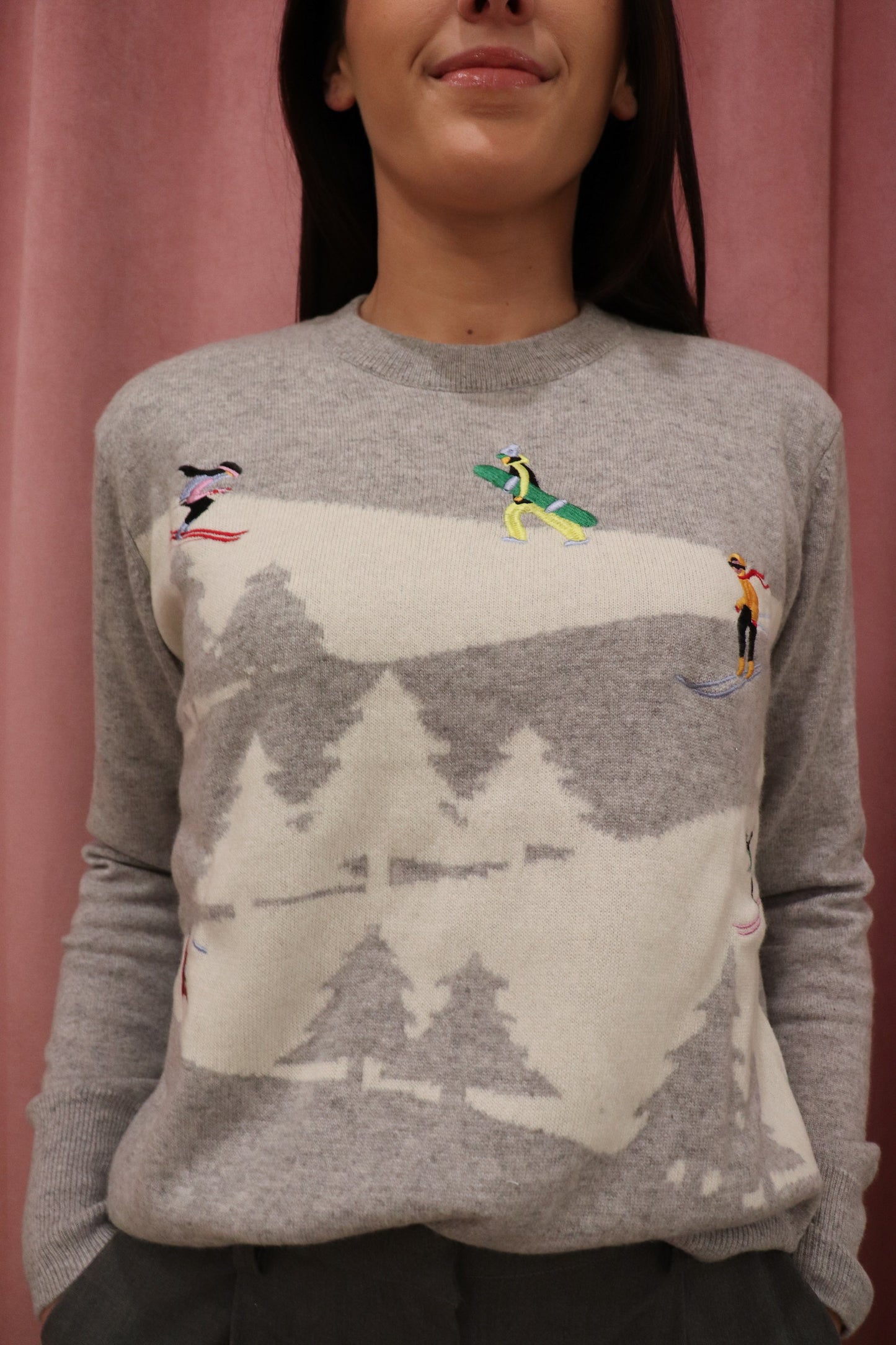 Autumn Cashmere Snowscape Crew
